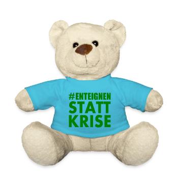 Enteignen statt krise - Teddy - Atollblau - Vorne