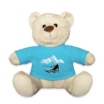 Skifahrer und Berge, skifahren - Teddy - Atollblau - Vorne