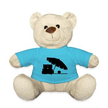 Beach Bear Couples / love beach bears (1c) - Teddy Bear - atoll blue - Front