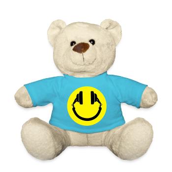 Kopfhörer smiley - Teddy - Atollblau - Vorne