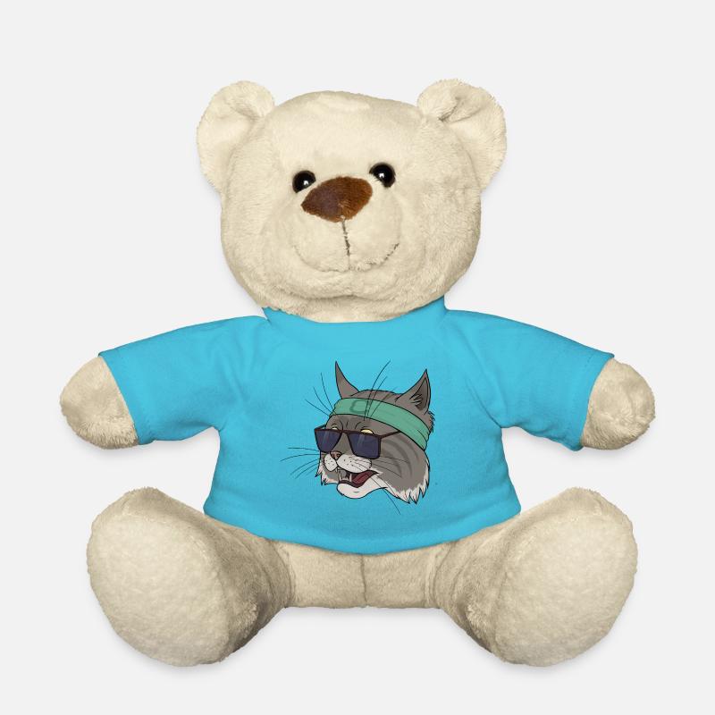 Fitness Katze Cardio Yoga Workout Gym Training - Teddy - Atollblau