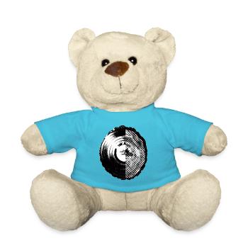 Sound of Tees, Vinyl und Baumringe - Teddy - Atollblau - Vorne