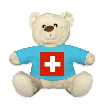 Armoiries de la Suisse - Nounours - bleu outremer - Devant