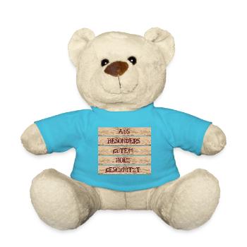 Dicton Design Sculpté dans un bois particulièrement bon - Nounours - bleu outremer - Devant