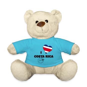 Liebe Herz Love Geschenk Idee Land Costa Rica - Teddy - Atollblau - Vorne
