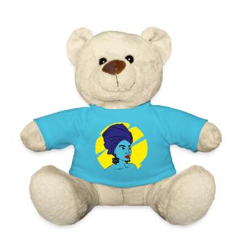 femme africaine - Nounours - bleu outremer - Devant
