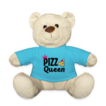 Pizza Queen Frauen Cooles Geschenk für Frauen - Teddy - Atollblau - Vorne