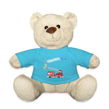 3ème anniversaire du service d'incendie - Nounours - bleu outremer - Devant