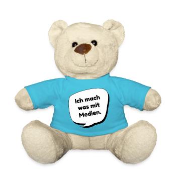 Je fais quelque chose avec les médias - Nounours - bleu outremer - Devant