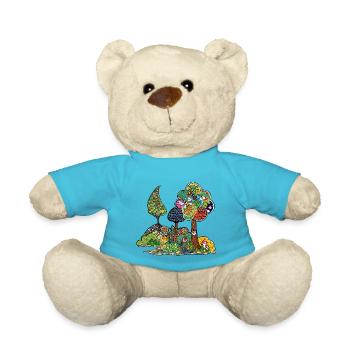 Elise's Garden - Teddy Bear - atoll blue - Front