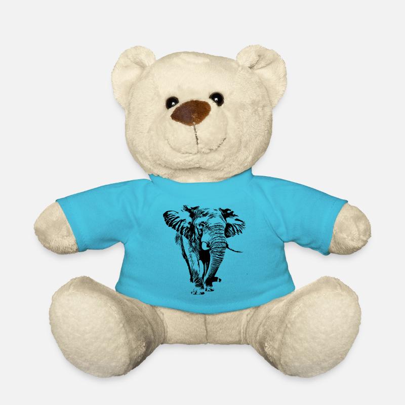 Éléphant - Nounours - bleu outremer