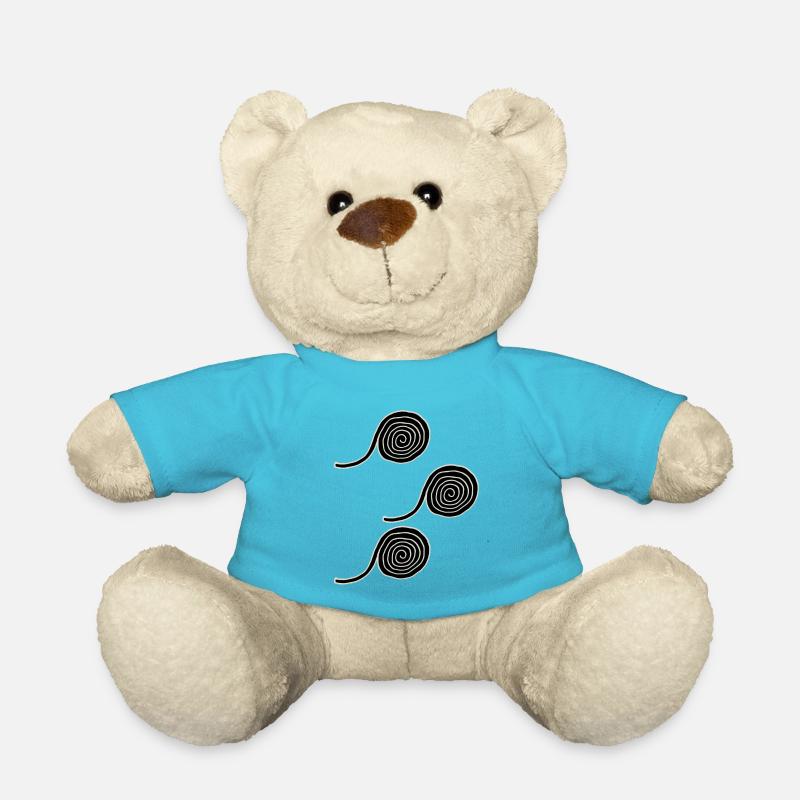 Licorice snails, gift idea - Teddy Bear - atoll blue