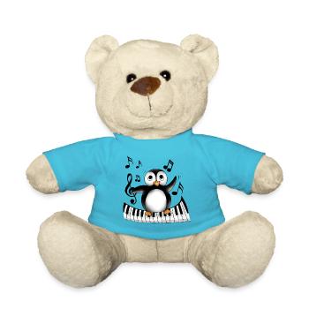 Pinguin Musikliebhaber - Teddy - Atollblau - Vorne