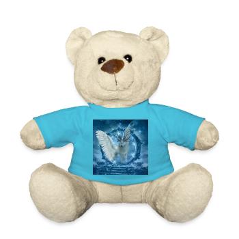 Loup blanc impressionnant avec des ailes - Nounours - bleu outremer - Devant