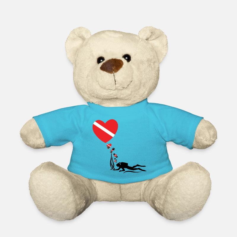 SCUBA LOVE SCUBA DIVING - Teddy - Atollblau