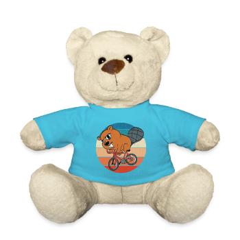 Beavers Love Wood Design Prepared For Digital - Teddy Bear - atoll blue - Front