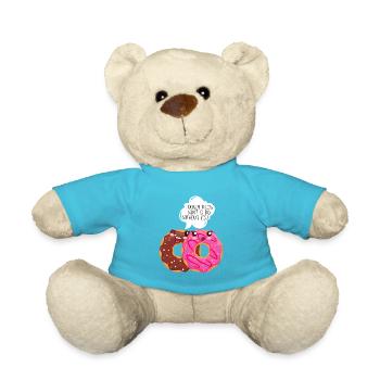 Donut Liebe Partner Beziehung Freund Witz Lustig - Teddy - Atollblau - Vorne