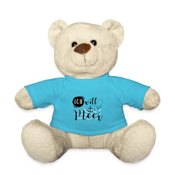 Ich will Meer - Teddy - Atollblau - Vorne