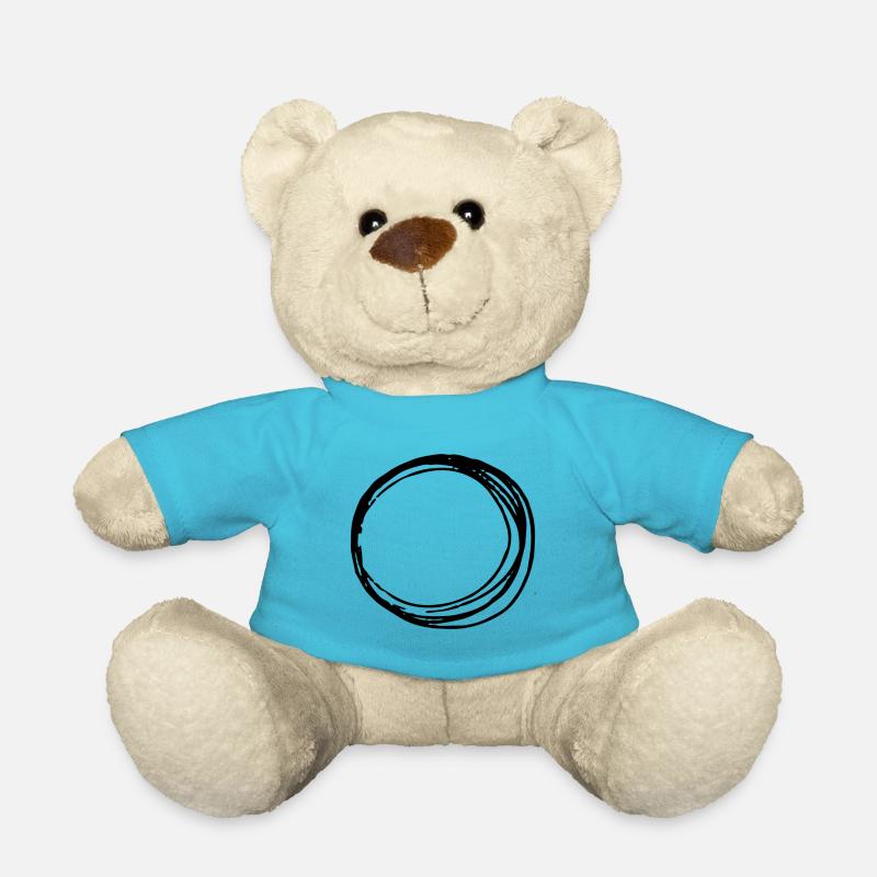 Kunst Kreis Umrandung Unendlichkeit - Teddy - Atollblau