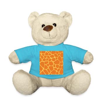 Giraffe Pattern - Teddy Bear - atoll blue - Front