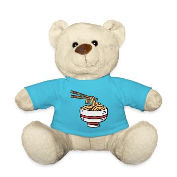 Soupe de nouilles aux nouilles ramen cadeau Asie Japon - Nounours - bleu outremer - Devant
