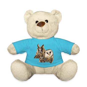 Owls - Teddy Bear - atoll blue - Front