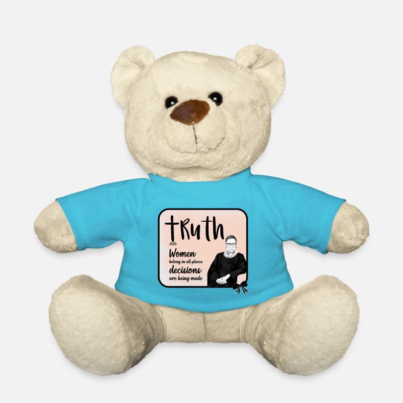 RBG Ruth Bader Ginsburg - Zitat - Teddy - Atollblau