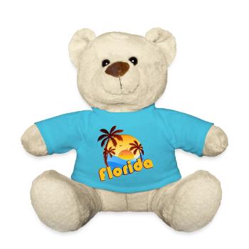 Florida Miami Summer Sun Palms USA America - Teddy Bear - atoll blue - Front