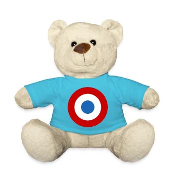 Luftwaffenaufkleber Roundel Frankreich Luftarmée - Teddy - Atollblau - Vorne
