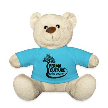 Permaculture is the answer - Teddy Bear - atoll blue - Front