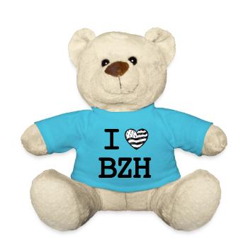 I Love Breizh (BZH) Gwenn ha Du - Nounours - bleu outremer - Devant
