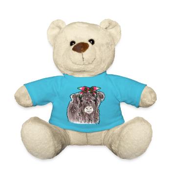 Highland Baby Kuh - Teddy - Atollblau - Vorne