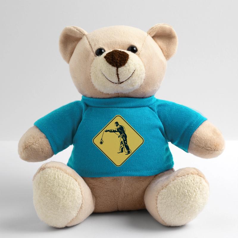 Panneau attention pêche à l'aimant idée cadeau Nounours