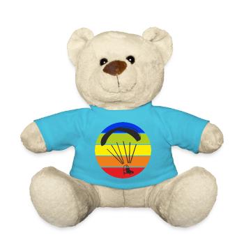 Motorschirm Paramotor Trike Bunter Retro Kreis - Teddy - Atollblau - Vorne