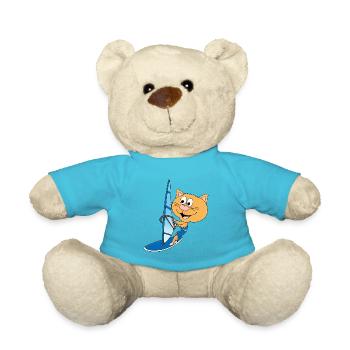 KATZE - WINDSURFER - SURFER - WASSERSPORT - SURFEN - Teddy - Atollblau - Vorne