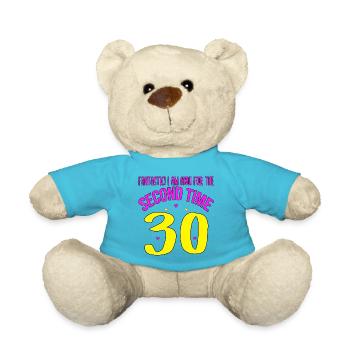 Birthday 60 years of funny sayings Gift - Teddy Bear - atoll blue - Front
