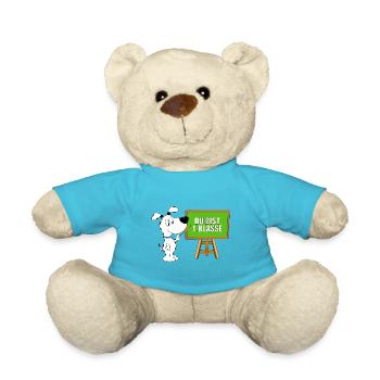 HUND - SCHULE - EINSCHULUNG - LEHRER - LEHRERIN - Teddy - Atollblau - Vorne