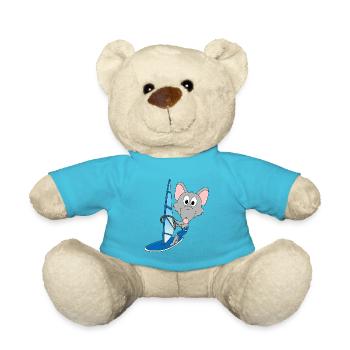 WASSERRATTE - SURFER - WINDSURFER - TIER - FUN - Teddy - Atollblau - Vorne