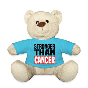 Stronger Than Cancer - Teddy Bear - atoll blue - Front