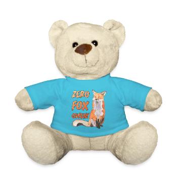 Zero Fox given No Fox given cute fox - Teddy Bear - atoll blue - Front
