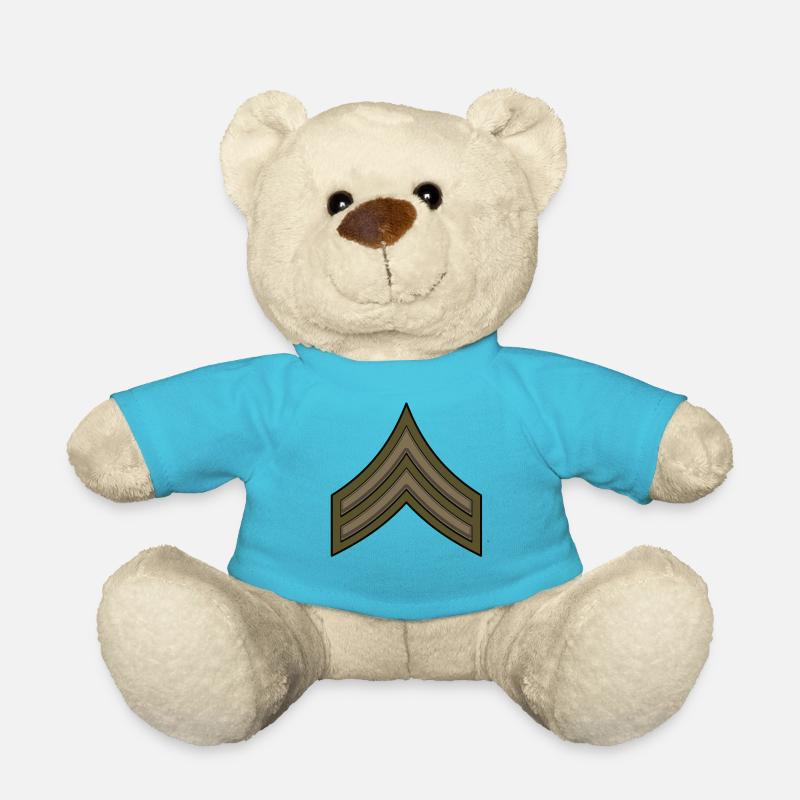 Army Rank Corporal in different colours - Teddy Bear - atoll blue