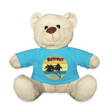Retreat gift man or woman retirement - Teddy Bear - atoll blue - Front