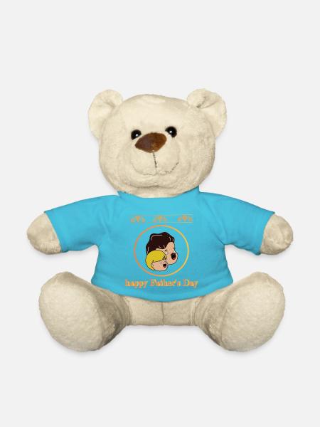 Happy Father's Day - Teddy Bear - atoll blue