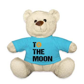 Bitcoin to the moon Bitcoin - Teddy Bear - atoll blue - Front