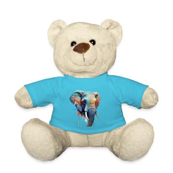 Wild und frei - Elefant - Teddy - Atollblau - Vorne