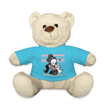 Chien Maman Chien Maman Noël - Nounours - bleu outremer - Devant