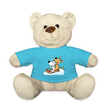 SCHLITTENHUNDE - HUNDE - SCHNEE - RODELN - TIERE - Teddy - Atollblau - Vorne