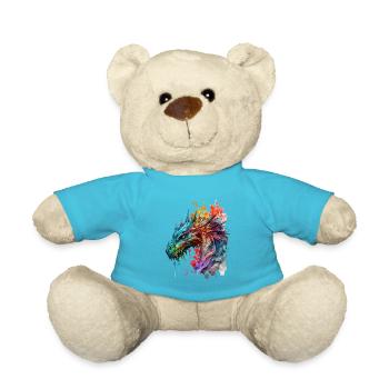 Aquarelle Dragon - Nounours - bleu outremer - Devant