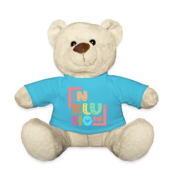SCHRIFTZUG INKLUSION - Gleichberechtigung - Teddy - Atollblau - Vorne
