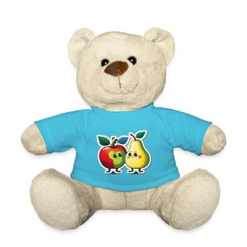 Apple and pear - Teddy Bear - atoll blue - Front